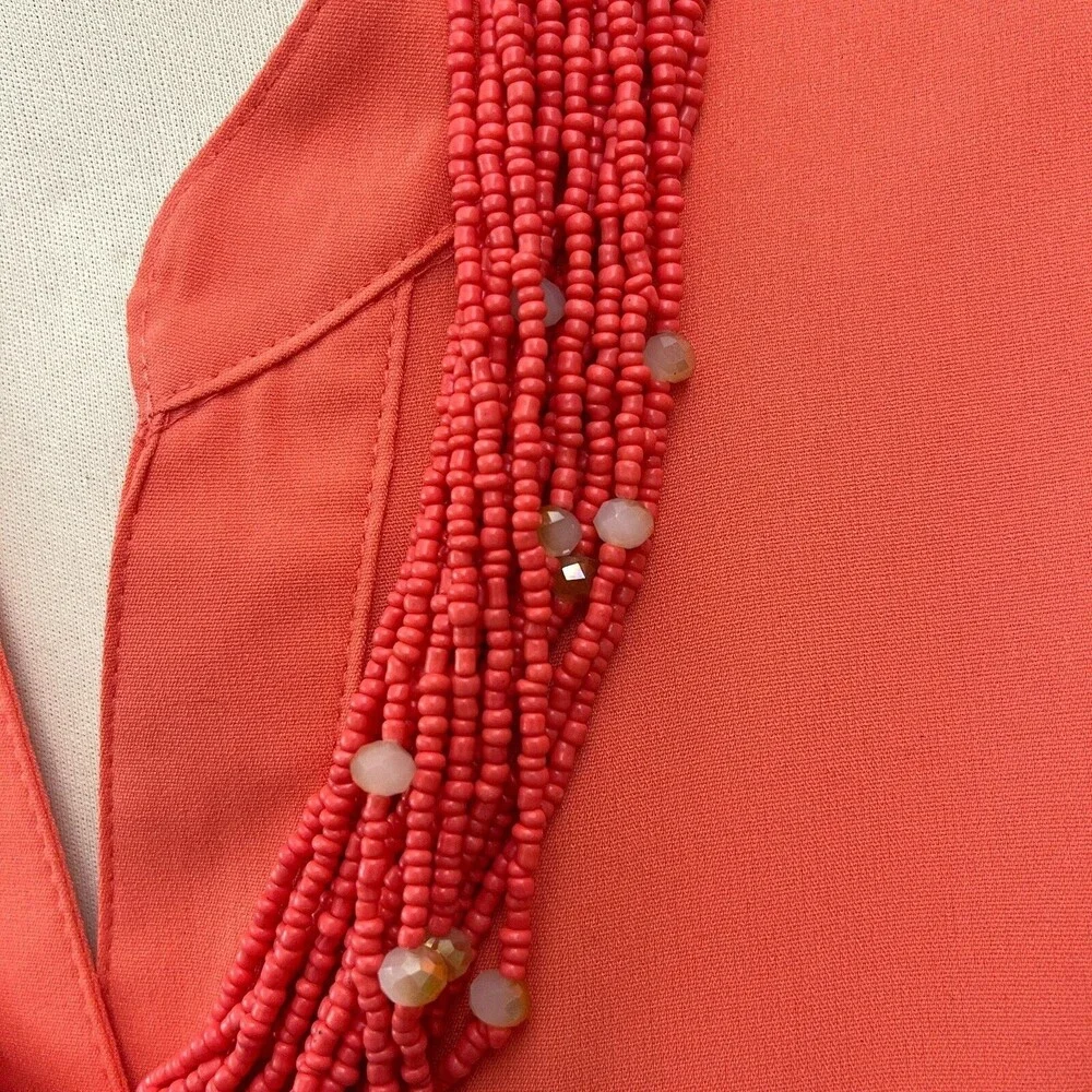 Pink Beaded‎ Beads Multi-strands Women's Fashion Necklace
